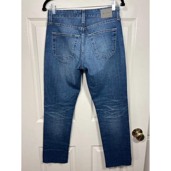 AG Adriano Goldschmied Ex-Boyfriend Slouchy Slim Fit 16 Years Raw Hem size 24 - Picture 2 of 8